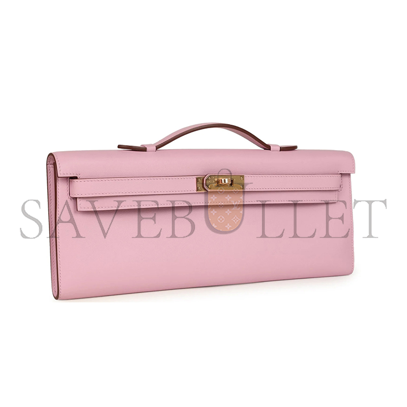 HERMÈS MASTER KELLY CUT MAUVE SYLVESTRE SWIFT ROSE GOLD HARDWARE (31*13.5*2.5cm)